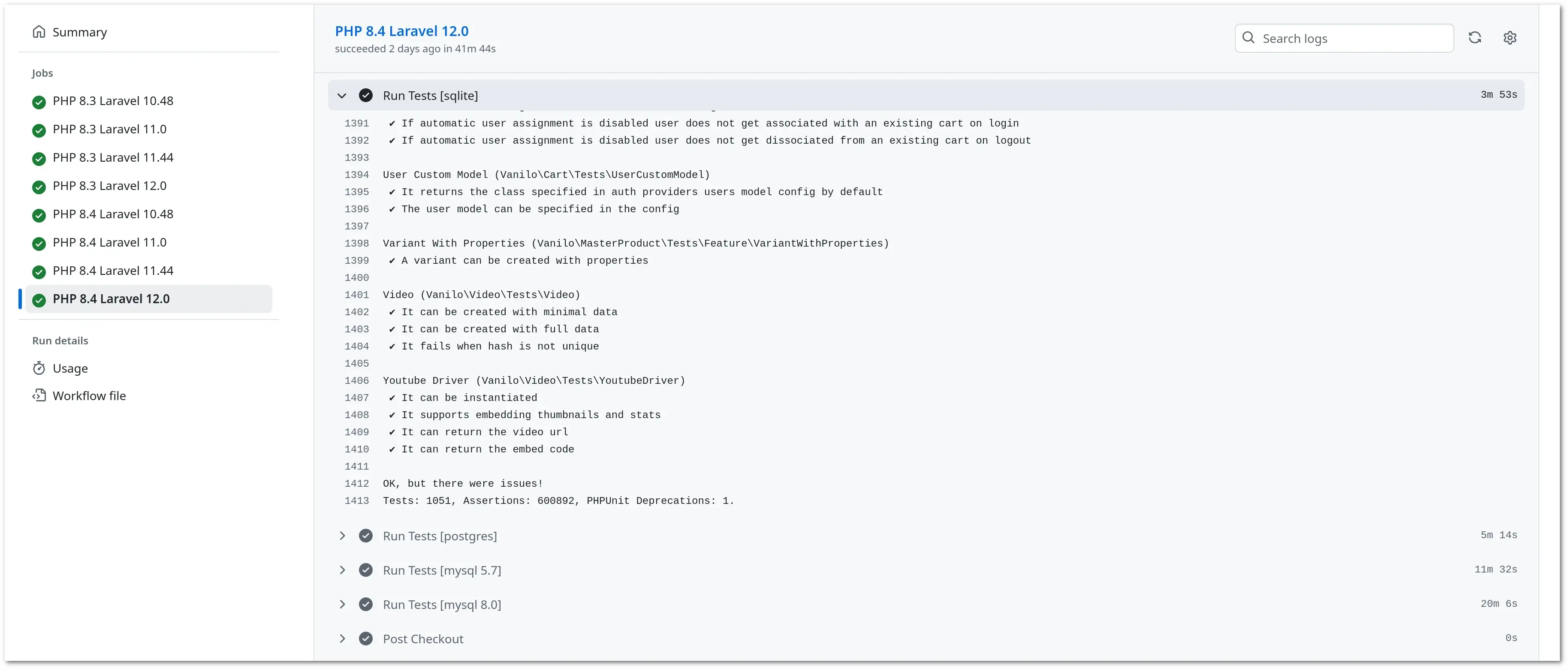 1051 tests, 600892 assertions