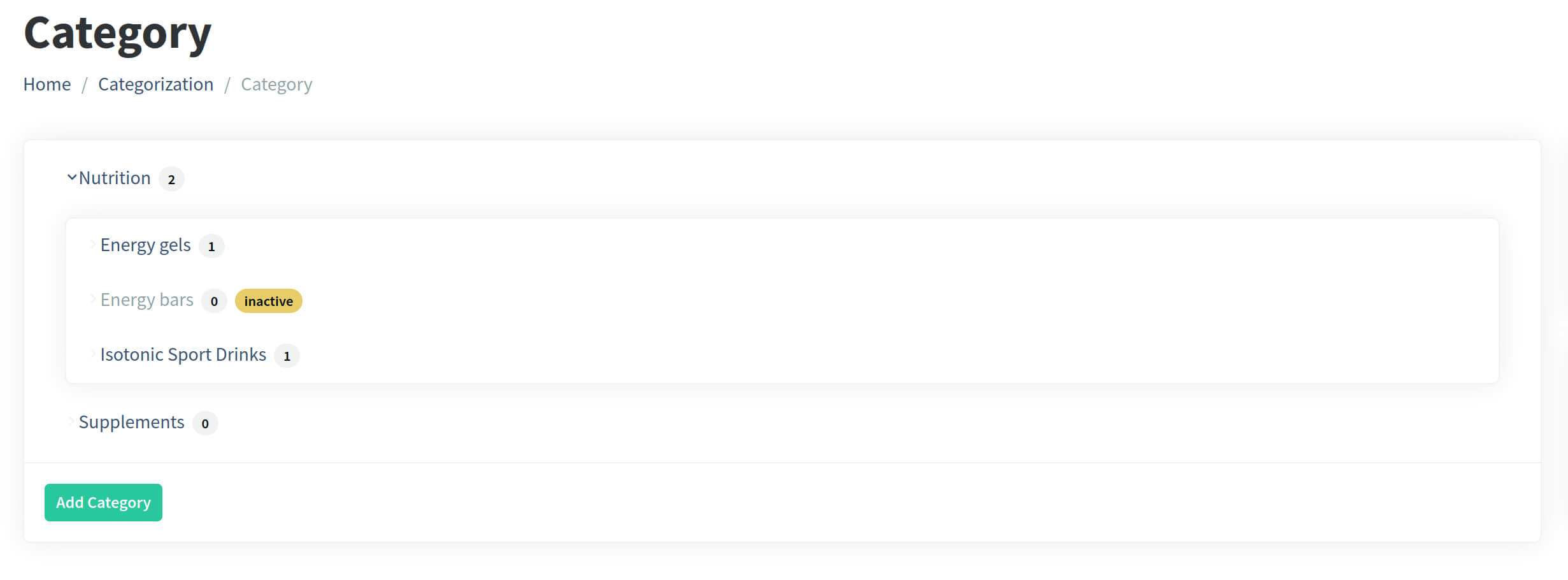 Inactive Taxon on Vanilo Admin